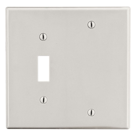 Wallplate, 2-Gang, 1) Toggle 1) Blank, Light Almond MPN:P113LA