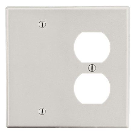 Wallplate, 2-Gang, 1) Duplex 1) Box Mount Blank, Light Almond MPN:P138LA