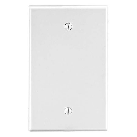 Blank Box Mount Wall Plate, Number of Gangs: 1 Plastic, Satin Finish, White MPN:P13W