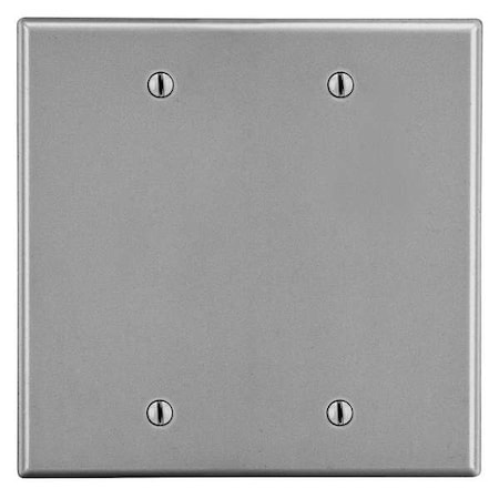 Blank Box Mount Wall Plate, Number of Gangs: 2 Plastic, Satin Finish, Graphite MPN:P23GY