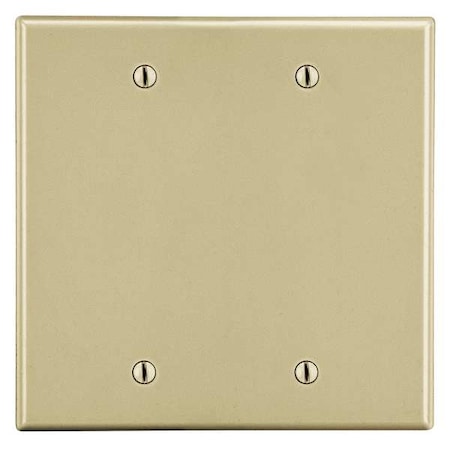 Blank Box Mount Wall Plate, Number of Gangs: 2 Plastic, Satin Finish, Ivory MPN:P23I