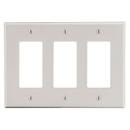 Wallplate, 3-Gang, 3) Decorator, Light Almond MPN:P263LA