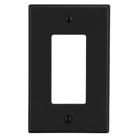 Rocker Wall Plate, Number of Gangs: 1 Plastic, Satin Finish, Black MPN:P26BK