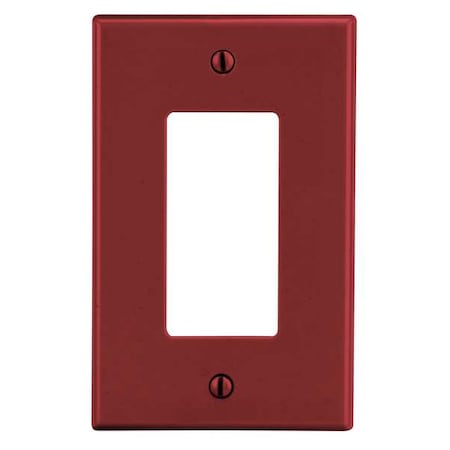 Rocker Wall Plate, Number of Gangs: 1 Plastic, Satin Finish, Red MPN:P26R