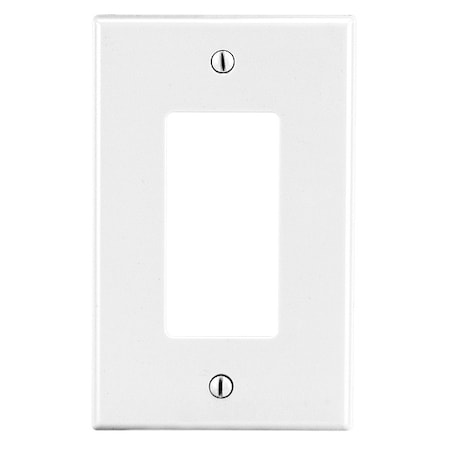 Rocker Wall Plate, Number of Gangs: 1 Plastic, Satin Finish, White MPN:P26W