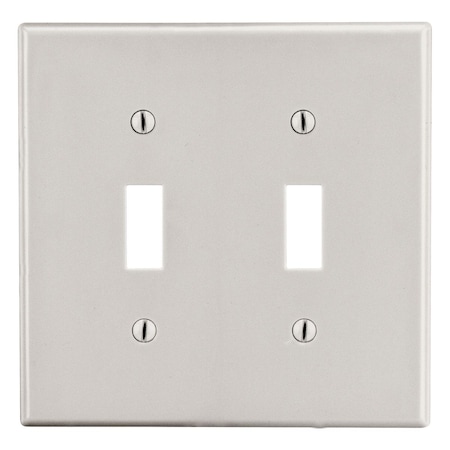 Wallplate, 2-Gang, 2) Toggle, Light Almond MPN:P2LA