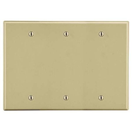 Blank Box Mount Wall Plate, Number of Gangs: 3 Plastic, Satin Finish, Ivory MPN:P33I