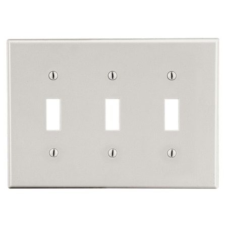 Wallplate, 3-Gang, 3) Toggle Gang, Light Almond MPN:P3LA