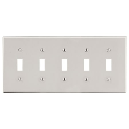 Wallplate, 5-Gang, 5) Toggle, Light Almond MPN:P5LA