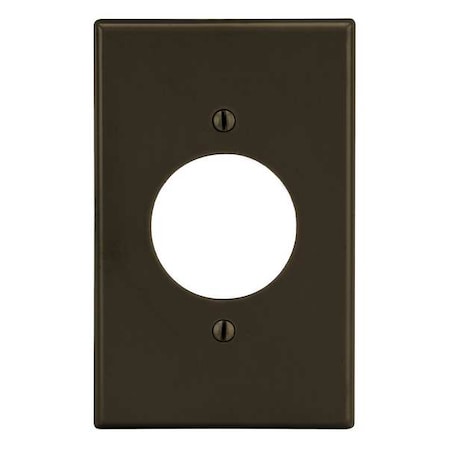 Single Receptacle Wall Plate, Number of Gangs: 1 Plastic, Satin Finish, Brown MPN:P720