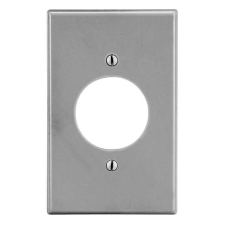 Single Receptacle Wall Plate, Number of Gangs: 1 Plastic, Satin Finish, Graphite MPN:P720GY