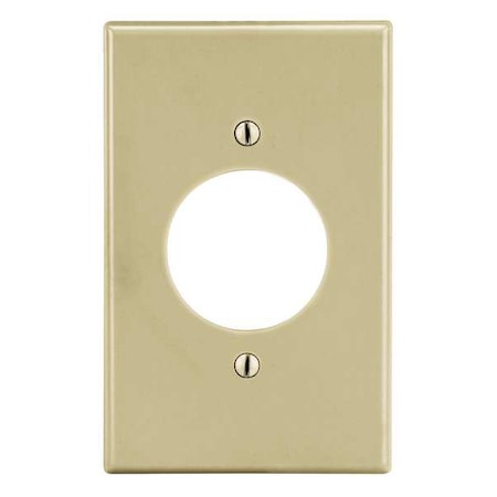 Single Receptacle Wall Plate, Number of Gangs: 1 Plastic, Satin Finish, Ivory MPN:P720I