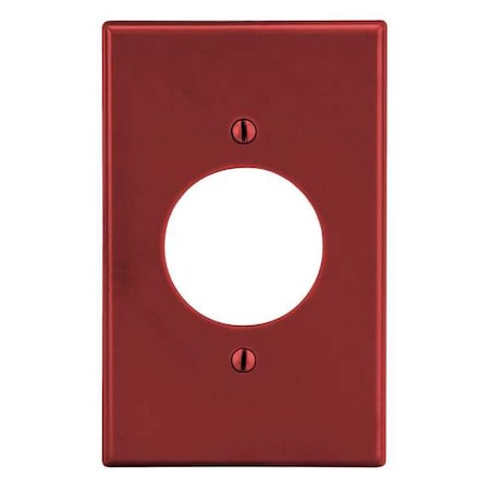 Single Receptacle Wall Plate, Number of Gangs: 1 Plastic, Satin Finish, Red MPN:P720R