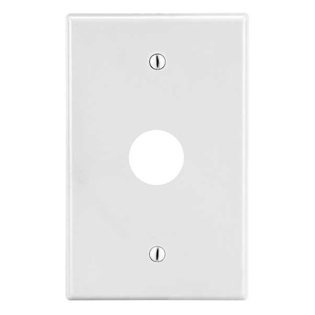 Single Receptacle Wall Plate, Number of Gangs: 1 Plastic, Satin Finish, White MPN:P737W
