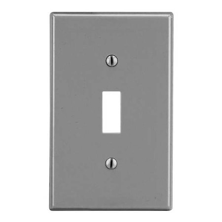 Toggle Switch Wall Plate, Number of Gangs: 1 Plastic, Satin Finish, Graphite MPN:PJ1GY