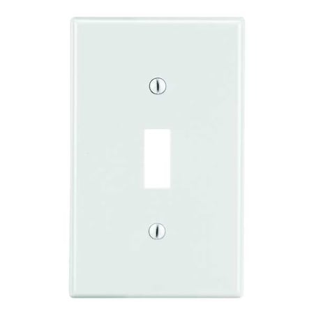 Toggle Switch Wall Plate, Number of Gangs: 1 Plastic, Satin Finish, White MPN:PJ1W