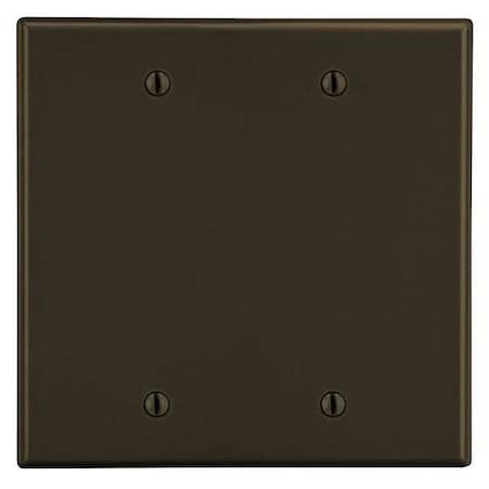 Blank Box Mount Wall Plate, Number of Gangs: 2 Plastic, Satin Finish, Brown MPN:PJ23