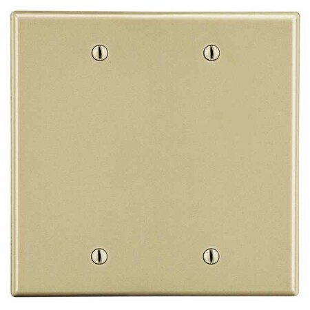 Blank Box Mount Wall Plate, Number of Gangs: 2 Plastic, Satin Finish, Ivory MPN:PJ23I