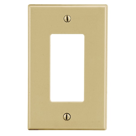 Rocker Wall Plate, Number of Gangs: 1 Plastic, Satin Finish, Ivory MPN:PJ26I