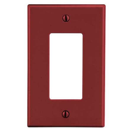 Rocker Wall Plate, Number of Gangs: 1 Plastic, Satin Finish, Red MPN:PJ26R