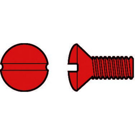 Plate Screws, Nylon, Red, PK100 MPN:RA38RPK100