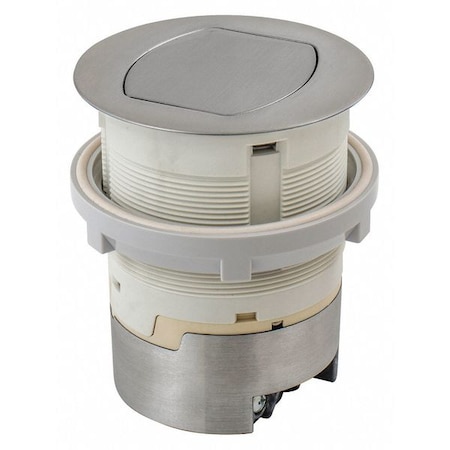 Straight Blade Receptacle, 5-15R, 15 A, 125V AC, 2 Pole, 3 Wire, Flush Mount MPN:RCT201ALU