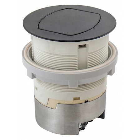 Straight Blade Receptacle, 5-15R, 15 A, 125V AC, 2 Pole, 3 Wire, Flush Mount MPN:RCT201BK
