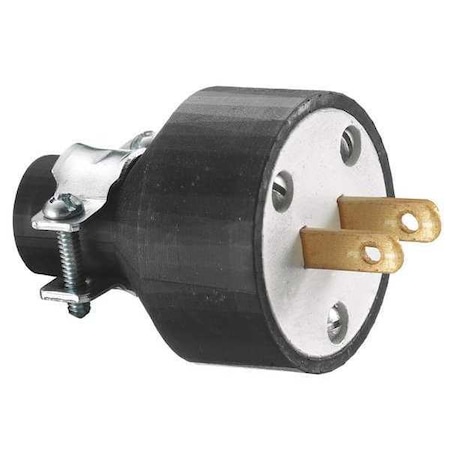 Straight Blade Plug, 1-15P, 15 A, 125V AC, 2 Pole, Screw Terminals, Non-Grounded MPN:RP646