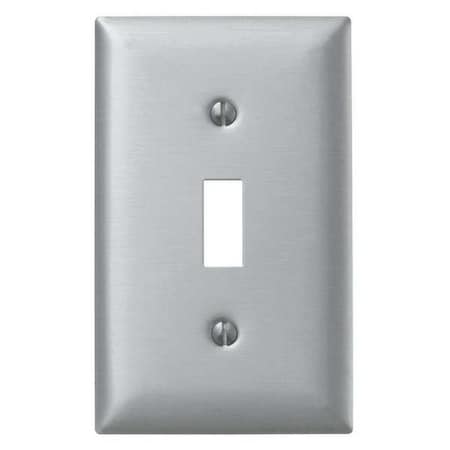 Toggle Opening Wall Plates and Box Cover, Number of Gangs: 1 Aluminum, Brushed Finish, Silver MPN:SA1
