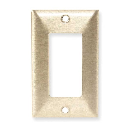 Rocker Wall Plates and Box Cover, Number of Gangs: 1 Brass, Brushed Finish, Brass MPN:SB26
