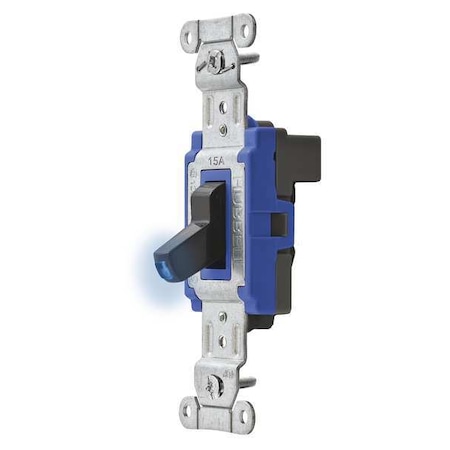 Wall Switch, Toggle, 15 A, Black MPN:SNAP1201ILBK