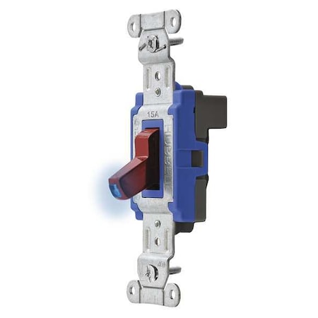 Illuminated Wall Switch, 1-Pole, 15A, Red MPN:SNAP1201ILRNA