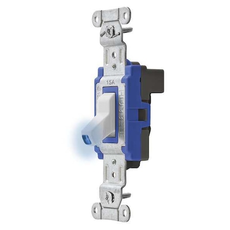 Illminatd Wall Swtch, 1-Pole, 15A, 120/277V MPN:SNAP1201ILW