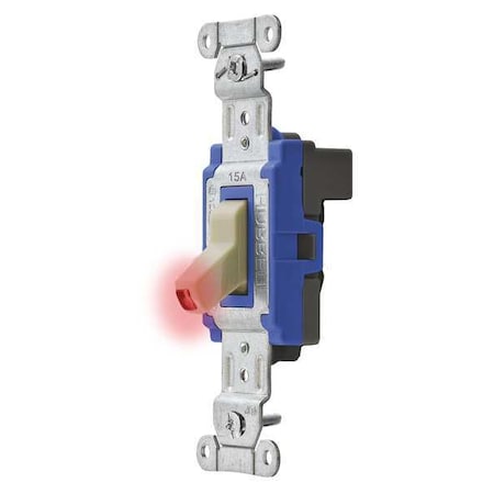 Pilot Lit Wall Swtch, 1-Pole, 120/277V, 15A MPN:SNAP1201PLI