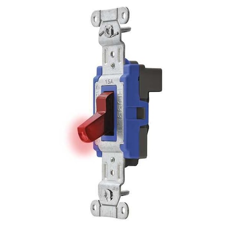 Pilot Lit Wall Swtch, 1-Pole, 120/277V, 15A MPN:SNAP1201PLR