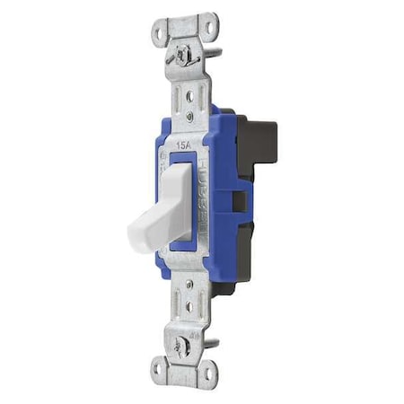 Wall Swtch, 1-Pole, 120/277V, 15A, Wht, Toggl MPN:SNAP1201W