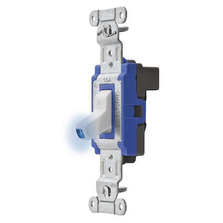 Wall Switch, Toggle, 15 A, White MPN:SNAP1203ILW