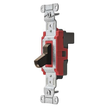 Wall Swtch, 1-Pole, 120/277V, 20A, Brn, Toggl MPN:SNAP1221BR