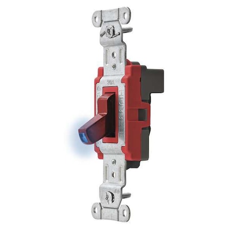 Wall Switch, Toggle, 20 A, Red MPN:SNAP1221ILR