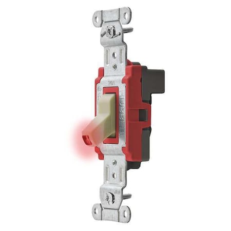 Pilot Lit Wall Swtch, 1-Pole, 120/277V, 20A MPN:SNAP1221PLI