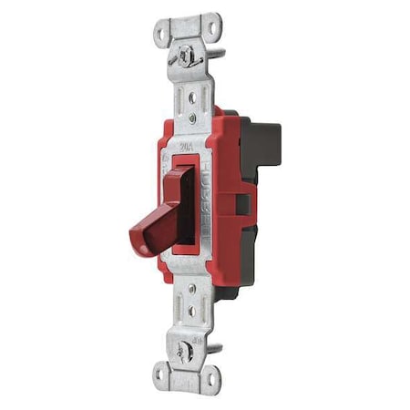 Wall Switch, Toggle, 20 A, Red MPN:SNAP1221R