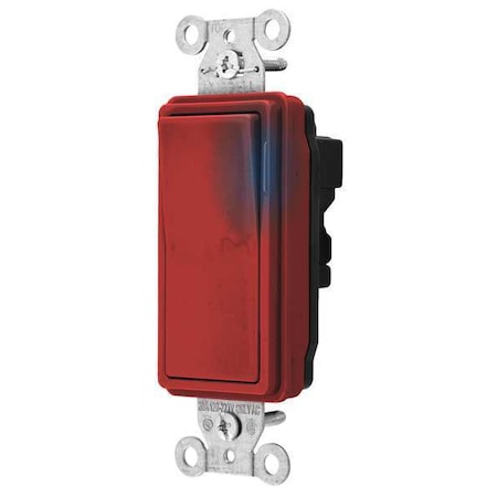Wall Switch, Rocker, 20 A, Red MPN:SNAP2123ILR