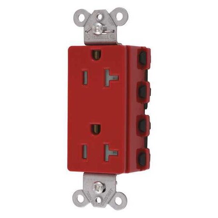 Straight Blade Receptacle, 5-20R, 20 A, 125V AC, 2 Pole, 3 Wire, Flush Mount, Grounded MPN:SNAP2182RTRA