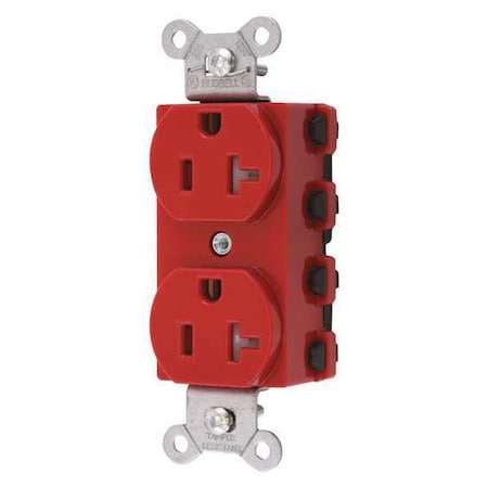 Straight Blade Receptacle, 5-20R, 20 A, 125V AC, 2 Pole, 3 Wire, Flush Mount, Grounded MPN:SNAP5362RTRA