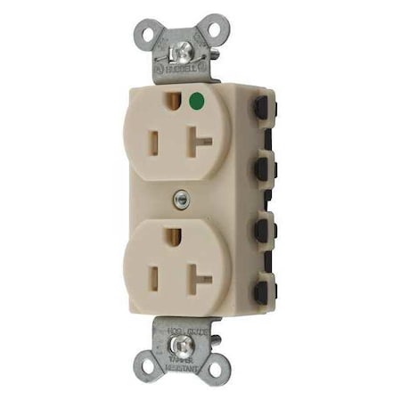 Straight Blade Receptacle, 5-20R, 20 A, 125V AC, 2 Pole, 3 Wire, Flush Mount, Grounded MPN:SNAP8300ITRA