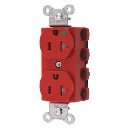 Straight Blade Receptacle, 5-20R, 20 A, 125V AC, 2 Pole, 3 Wire, Flush Mount, Grounded MPN:SNAP8300RTRA