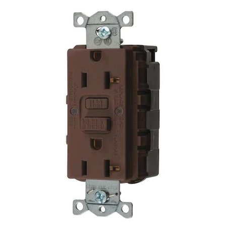 GFCI Receptacle, 20A, 125VAC, 5-20R, Brown MPN:SNAPGF20