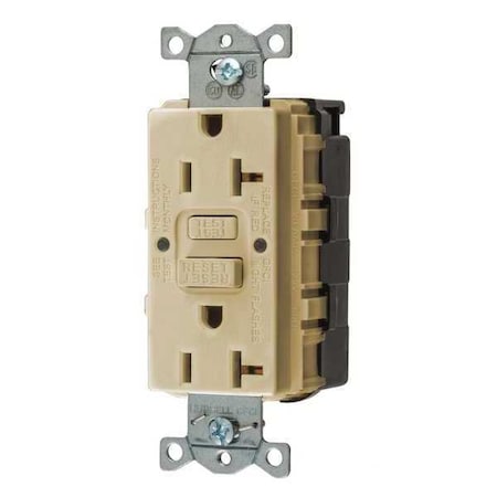 GFCI Receptacle, 20A, 125VAC, 5-20R, Ivory MPN:SNAPGF20I