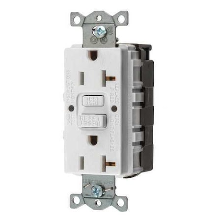 GFCI Receptacle, 20A, 125VAC, 5-20R, White MPN:SNAPGF20W