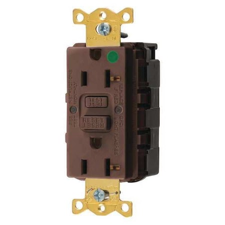 GFCIReceptacle, 20A, 125VAC, Brown, Nylon MPN:SNAPGF83